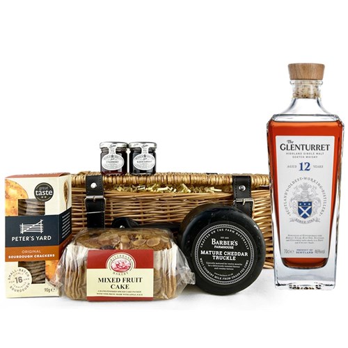 The Glenturret 12 Year Single Malt Whisky 70cl Premium Gift Hamper – Luxury Food & Drink Hamper